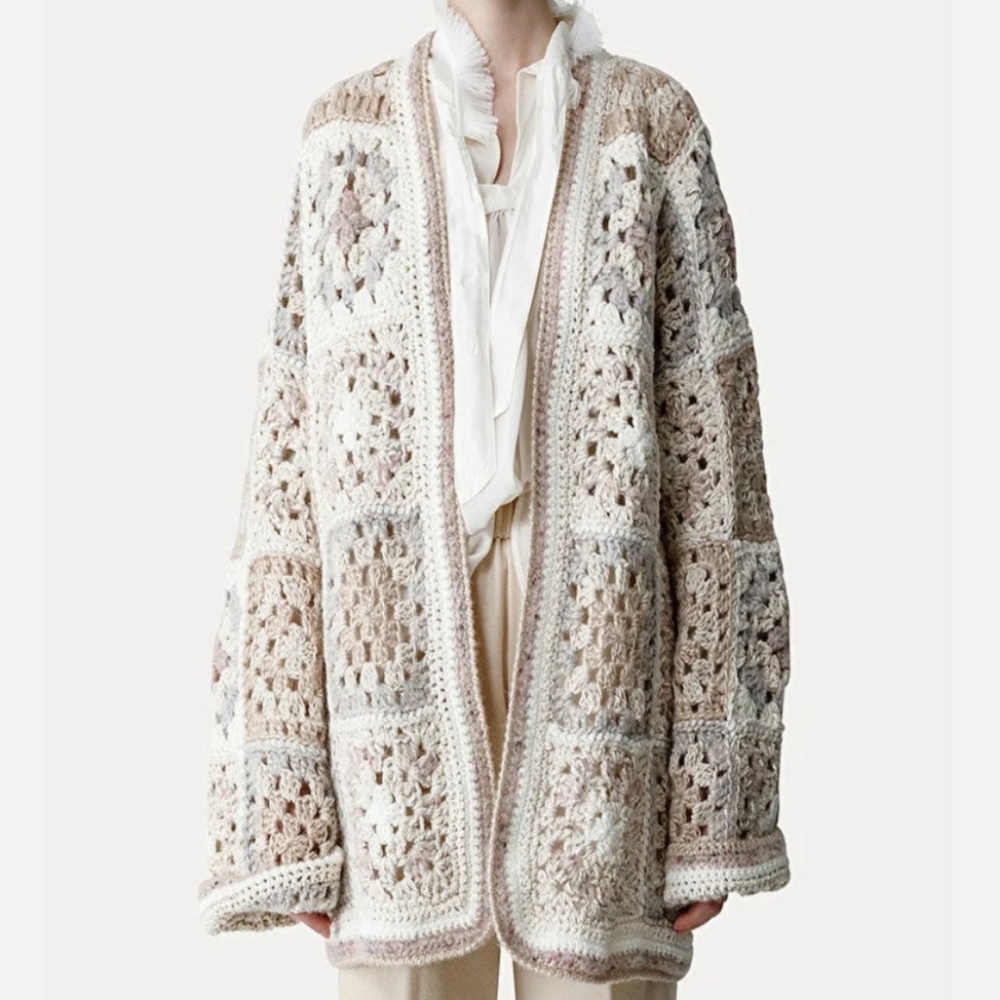 NWT Forte Forte Revolve Handmade Crochet Granny Cardigan Sweater $1105